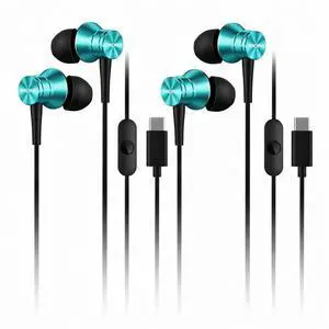 2-Pack Piston-Fit Headphones, USB-C in Ear Ear Buds with Mic, Wired Earbuds, Noise Isolation, Control Button, Comfortable Earphones for iPhone 17/16/15/Samsung/Tablet, Blue 2-Pack Piston-Fit Headphones, USB-C in Ear Ear Buds with Mic, Wired Earbuds, Noise Isolation, Control Button, Comfortable Earphones for iPhone 17/16/15/Samsung/Tablet, Blue