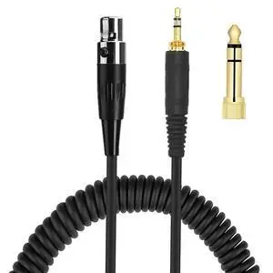 HD 490 Pro Cable, Mini XLR 4 Pin Female 6.35mm Replacement Spring Cable Extension Cord for Sennheiser HD 490 480 Pro Plus, AKG K371BT, Pioneer HDJ-X10 DJ, Beyerdynamic DT177x GO Headphones HD 490 Pro Cable, Mini XLR 4 Pin Female 6.35mm Replacement Spring Cable Extension Cord for Sennheiser HD 490 480 Pro Plus, AKG K371BT, Pioneer HDJ-X10 DJ, Beyerdynamic DT177x GO Headphones