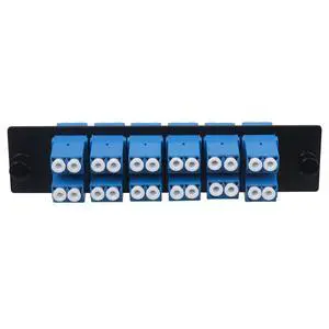 1pc 24 Fibers Cores LC OS2/OS1 Compatible Fiber Patch Panel | with 12 Singlemode Duplex LC Adapters, Low Loss, Compatible for 1.25G/10GB OS1 OS2 Networks 1pc 24 Fibers Cores LC OS2/OS1 Compatible Fiber Patch Panel | with 12 Singlemode Duplex LC Adapters, Low Loss, Compatible for 1.25G/10GB OS1 OS2 Networks