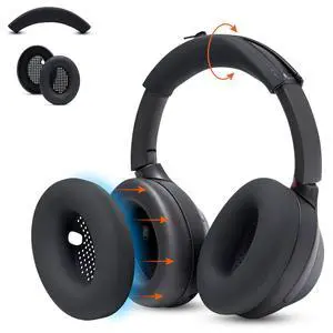 SweatZ and BandZ Bundle Pack for Sony WH-1000XM4 Headphones | Sweat Covers and Headband Cover | Black SweatZ and BandZ Bundle Pack for Sony WH-1000XM4 Headphones | Sweat Covers and Headband Cover | Black