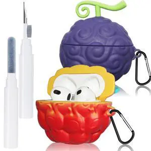 2Pack Devi Fruit for AirPods 3 Case Cute 2021 Released, Cute 3D Cartoon Silicone for Devil Fruit Cover Accessories for AirPods 3st Generation Case for Boy Girl with Cleaning Pen(Devil Fruit) 2Pack Devi Fruit for AirPods 3 Case Cute 2021 Released, Cute 3D Cartoon Silicone for Devil Fruit Cover Accessories for AirPods 3st Generation Case for Boy Girl with Cleaning Pen(Devil Fruit)