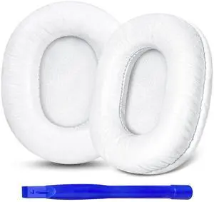 Earpads Replacement for Audio Technica ATH M50X M50xBT2 M50xLAB M40X M30X M20X MSR7 SX1 Monitor Headphones, Ear Pads Cushions with Softer Protein Leather, High-Density Foam (Lambskin-White) Earpads Replacement for Audio Technica ATH M50X M50xBT2 M50xLAB M40X M30X M20X MSR7 SX1 Monitor Headphones, Ear Pads Cushions with Softer Protein Leather, High-Density Foam (Lambskin-White)