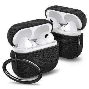 Urban Fit Designed for AirPods Pro 2 Case (2022/2023) | Premium Fabric, Carabiner Included, Wireless Charging Compatible - Black Urban Fit Designed for AirPods Pro 2 Case (2022/2023) | Premium Fabric, Carabiner Included, Wireless Charging Compatible - Black