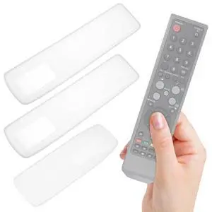 3 Pcs Remote Control Covers, Transparent Silicone Dust Covers, Protective Sleeves for Television and Air Conditioner Remotes, Detachable and Washable 3 Pcs Remote Control Covers, Transparent Silicone Dust Covers, Protective Sleeves for Television and Air Conditioner Remotes, Detachable and Washable