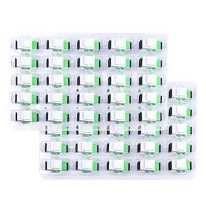50-Pack SC/APC Fiber Optic Coupler Keystone Jack Modular for Patch Panels and Wall Plates Fiber Optic Cable Adapter SC Singlemode 50-Pack SC/APC Fiber Optic Coupler Keystone Jack Modular for Patch Panels and Wall Plates Fiber Optic Cable Adapter SC Singlemode