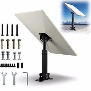 Starlink Mount, for Standard 4/4X/Gen 3 Dish, Adjustable Telescoping Roof Bracket with 360° Rotating Pole, Dual Angle Top and Base Adjustment, Heavy Duty Metal Starlink Mounting Kit Starlink Mount, for Standard 4/4X/Gen 3 Dish, Adjustable Telescoping Roof Bracket with 360° Rotating Pole, Dual Angle Top and Base Adjustment, Heavy Duty Metal Starlink Mounting Kit