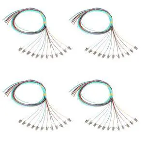 12-Strand LC OM3 Multimode Pigtail 1.2m, 4-Pack | 12F LC OM3 multimode pigtails, 1.2m (47.24in). 50/125um, low insertion loss. For 10G networks, data centers, and patching 12-Strand LC OM3 Multimode Pigtail 1.2m, 4-Pack | 12F LC OM3 multimode pigtails, 1.2m (47.24in). 50/125um, low insertion loss. For 10G networks, data centers, and patching