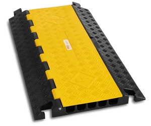 Durable Cable Protective Ramp Cover - Supports 33000lbs Five Channel Heavy Duty Cord Protection w/Flip-Open Top Cover, 31.5 x 17.5 x 1.77 Cable Concealer for Indoor Outdoor Use PCBLCO109 Durable Cable Protective Ramp Cover - Supports 33000lbs Five Channel Heavy Duty Cord Protection w/Flip-Open Top Cover, 31.5 x 17.5 x 1.77 Cable Concealer for Indoor Outdoor Use PCBLCO109