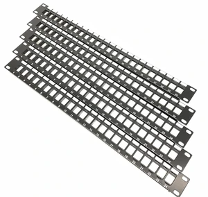 5 Pack Rackmount or Wall Mount 24 Port UTP Keystone Patch Panel (Unshielded Blank Patch Panel for Keystone Jacks UTP Keystone Panel) - Black 5 Pack Rackmount or Wall Mount 24 Port UTP Keystone Patch Panel (Unshielded Blank Patch Panel for Keystone Jacks UTP Keystone Panel) - Black