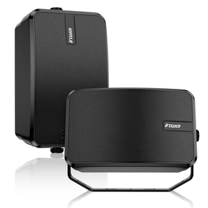 4" Outdoor Passive Speakers, 40W Each Weatherproof Wall Mount Speaker, Wired PA System with Full-Range Sound, Includes Brackets for Pool, Patio, Garage & Indoor Use (Pair, Black) 4" Outdoor Passive Speakers, 40W Each Weatherproof Wall Mount Speaker, Wired PA System with Full-Range Sound, Includes Brackets for Pool, Patio, Garage & Indoor Use (Pair, Black)
