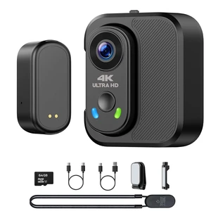 4K Mini Body Camera with 64GB Card, EIS, WiFi Wearable POV Camera Thumb Action Camera with Stabilization, 150° Wide Angle, Magnetic Mount, Charger Case, Wearable POV 4K Mini Body Camera with 64GB Card, EIS, WiFi Wearable POV Camera Thumb Action Camera with Stabilization, 150° Wide Angle, Magnetic Mount, Charger Case, Wearable POV