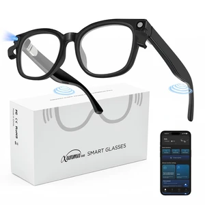 Smart Glasses with Camera, Recording Glasses, Real-Time Translation AI Assistant Real-Time Translation, Object Recognition, Music & Calls, Voice Assistant,Black Clear Lenses Smart Glasses with Camera, Recording Glasses, Real-Time Translation AI Assistant Real-Time Translation, Object Recognition, Music & Calls, Voice Assistant,Black Clear Lenses