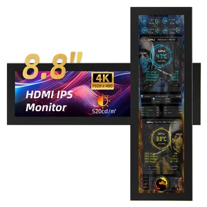 8.8 Inch Mini Monitor, 1920x480 Secondary Screen, PC Case Screen for Raspberry Pi, AIDA64 PC CPU GPU RAM Data Monitor 8.8 Inch Mini Monitor, 1920x480 Secondary Screen, PC Case Screen for Raspberry Pi, AIDA64 PC CPU GPU RAM Data Monitor