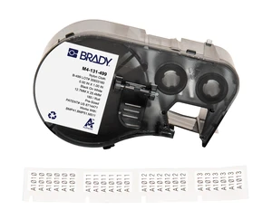 Authentic (M4-131-499) Aggressive Adhesive Multi-Purpose Nylon Labels 0.5" H x 1" W Black on White, 180 Labels. for use with The BMP41, BMP51, and M511 Label Printers Authentic (M4-131-499) Aggressive Adhesive Multi-Purpose Nylon Labels 0.5" H x 1" W Black on White, 180 Labels. for use with The BMP41, BMP51, and M511 Label Printers