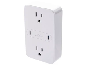 2-Outlet Wall Tap Power Strip with USB-C PD 50W + 20W Power Delivery, Wall Mountable, for Laptops and Mobile Phones - Workstream Collection 2-Outlet Wall Tap Power Strip with USB-C PD 50W + 20W Power Delivery, Wall Mountable, for Laptops and Mobile Phones - Workstream Collection