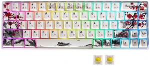 GK68 68-Key RGB Backlit Gaming Keyboard with Plum Blossom Keycaps, Hot Swappable Yellow Mechinery Switches, Type C Wired Mechanical Keyboard for Win/Mac OS GK68 68-Key RGB Backlit Gaming Keyboard with Plum Blossom Keycaps, Hot Swappable Yellow Mechinery Switches, Type C Wired Mechanical Keyboard for Win/Mac OS
