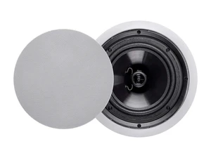 2-Way Polypropylene Ceiling Speakers - 8 Inch, Pair, with Paintable Grille, 100 Watt Peak Power - Aria Series 2-Way Polypropylene Ceiling Speakers - 8 Inch, Pair, with Paintable Grille, 100 Watt Peak Power - Aria Series