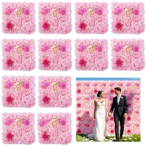 12-Pack Flower Wall Backdrop Rose Pink Backdrop 15×15 Inch Silk Artificial Flower Panels 3D Pink Flower Wall for Wedding Birthday Party Home Event Photography Background 12-Pack Flower Wall Backdrop Rose Pink Backdrop 15×15 Inch Silk Artificial Flower Panels 3D Pink Flower Wall for Wedding Birthday Party Home Event Photography Background