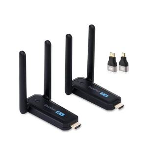 Wireless HD Transmitter Receiver, 164FT Long Range, 1080P 60Hz 4K Decode 1080P 60Hz Output 164FT/50M Range Dual Antennas Mirror & Extend Mode Micro/Mini HDMI Adapters Included Wireless HD Transmitter Receiver, 164FT Long Range, 1080P 60Hz 4K Decode 1080P 60Hz Output 164FT/50M Range Dual Antennas Mirror & Extend Mode Micro/Mini HDMI Adapters Included