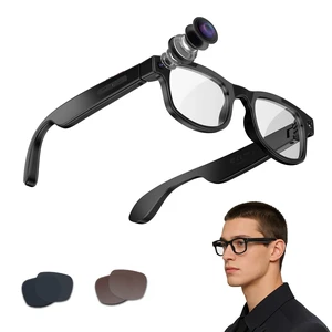 AI Smart Glasses with Camera, 8MP HD Camera Sunglasses with 1080P Video Recording, AI Translation Support & Recognition, Bluetooth Sunglasses with Photochromic Lenses for Outdoor, Indoor AI Smart Glasses with Camera, 8MP HD Camera Sunglasses with 1080P Video Recording, AI Translation Support & Recognition, Bluetooth Sunglasses with Photochromic Lenses for Outdoor, Indoor