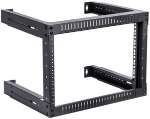 6U Adjustable Depth Wall Mount Open Frame Steel Network Equipment Rack 17.75 Inch Deep 6U Adjustable Depth Wall Mount Open Frame Steel Network Equipment Rack 17.75 Inch Deep