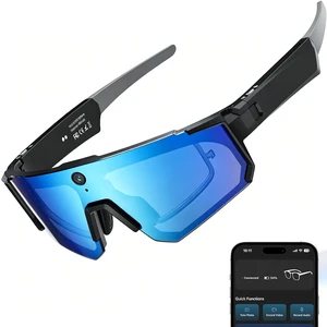 Smart Glasses with Camera, 8MP Center POV Camera, 1200P Video ChatGPT AI Assistant, Voice Translation, Object Recognition, Video Recording, EIS, IP54 Sunglasses for Cycling Baseball Smart Glasses with Camera, 8MP Center POV Camera, 1200P Video ChatGPT AI Assistant, Voice Translation, Object Recognition, Video Recording, EIS, IP54 Sunglasses for Cycling Baseball