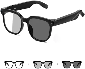 AI Smart Glasses with Camera, Real-Time Translation&Recording, AI Assistant, Open-Ear Bluetooth Audio, Photo Capture, Smart Eyewear for Travel Business & Daily Use B1736 (Photochromic Lenses) AI Smart Glasses with Camera, Real-Time Translation&Recording, AI Assistant, Open-Ear Bluetooth Audio, Photo Capture, Smart Eyewear for Travel Business & Daily Use B1736 (Photochromic Lenses)
