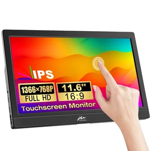 11.6" Touchscreen Portable Monitor LED External Display USB C HDMI HD 1366x768P Small HDMI Monitor with Speakers and Stand, Travel Monitor for Laptop Phone PC Raspberry Pi 5/4, VESA 11.6" Touchscreen Portable Monitor LED External Display USB C HDMI HD 1366x768P Small HDMI Monitor with Speakers and Stand, Travel Monitor for Laptop Phone PC Raspberry Pi 5/4, VESA