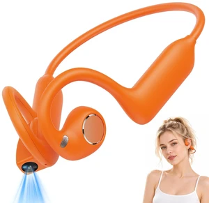 E12 Open Ear Headphones Bone Conduction Headphones with 8MP Camera Open-Air Wireless Bluetooth Headphones, HiFi Stereo Sound, IP56 Waterproof AI Voice Assistant Headset for Sports and Travel (Orange) E12 Open Ear Headphones Bone Conduction Headphones with 8MP Camera Open-Air Wireless Bluetooth Headphones, HiFi Stereo Sound, IP56 Waterproof AI Voice Assistant Headset for Sports and Travel (Orange)