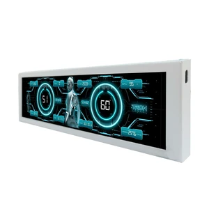 8.8'' 1920x480 PC Case Internal Screen with Theme Editor,White for Monitoring Computer Speed Temperature CPU GPU RAM Data 8.8'' 1920x480 PC Case Internal Screen with Theme Editor,White for Monitoring Computer Speed Temperature CPU GPU RAM Data