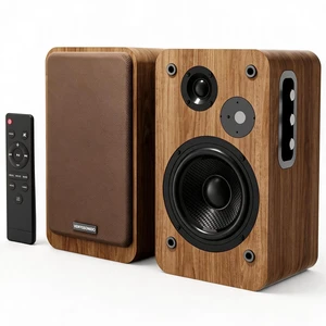 Active Bookshelf Speakers 36W RMS Studio Monitor 5'' Woofers+1'' Tweeters, Bass & Treble Adjustment, BT 5.4/USB/AUX/RCA Compatible with PC, Record Player Active Bookshelf Speakers 36W RMS Studio Monitor 5'' Woofers+1'' Tweeters, Bass & Treble Adjustment, BT 5.4/USB/AUX/RCA Compatible with PC, Record Player