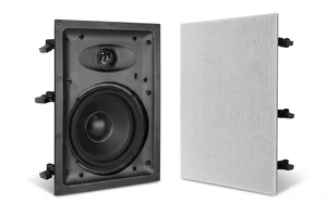 6.5 Inch 2-Way in-Wall Speaker for Whole House Surround Audio, 1" Silk Dome Tweeter, Magnetic Paintable Mesh Cover, Compatible with Whole House Audio or Home Theater, Single White 6.5 Inch 2-Way in-Wall Speaker for Whole House Surround Audio, 1" Silk Dome Tweeter, Magnetic Paintable Mesh Cover, Compatible with Whole House Audio or Home Theater, Single White