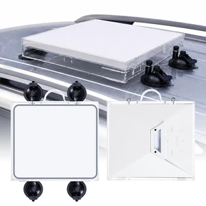 2-in-1 Protective Acrylic Case with 4 Suction Cup Mounts for Starlink Mini Vented design allows in-case use; carry handle simplifies setup on car windows, sunroofs, smooth roofs, RVs, trucks and boats 2-in-1 Protective Acrylic Case with 4 Suction Cup Mounts for Starlink Mini Vented design allows in-case use; carry handle simplifies setup on car windows, sunroofs, smooth roofs, RVs, trucks and boats