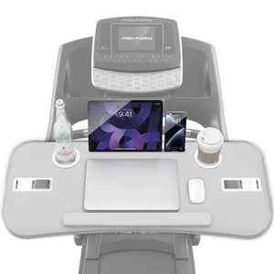 Treadmill Desk Attachment, Non-Slip Faux Leather Laptop Desk for Walking Pad, Universal Workstation for Treadmill Handlebars up to 36", Ergonomic Tray Holder for Notebook, Tablet, Cup (Gray) Treadmill Desk Attachment, Non-Slip Faux Leather Laptop Desk for Walking Pad, Universal Workstation for Treadmill Handlebars up to 36", Ergonomic Tray Holder for Notebook, Tablet, Cup (Gray)