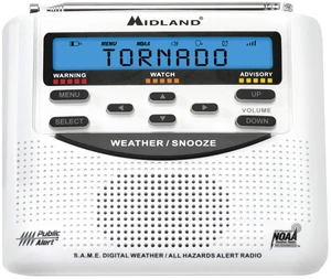 WR120, NOAA Emergency Weather Alert Radio - S.A.M.E. Localized Programming, Trilingual Display, 60+ Emergency Alerts, & Alarm Clock (WR120C - Clam Packaging) WR120, NOAA Emergency Weather Alert Radio - S.A.M.E. Localized Programming, Trilingual Display, 60+ Emergency Alerts, & Alarm Clock (WR120C - Clam Packaging)