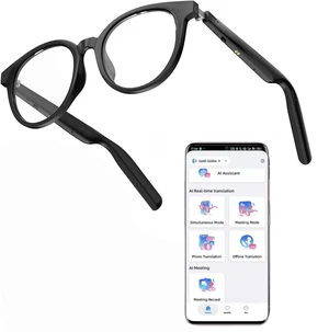 AI Glasses for Men & Women, Smart Glasses Powered by ChatGPT with 74-Language Translation, Bluetooth 5.4 Glasses,Blue Light Filtering,11H Music Play for Driving, Travel, Business Daily Use AI Glasses for Men & Women, Smart Glasses Powered by ChatGPT with 74-Language Translation, Bluetooth 5.4 Glasses,Blue Light Filtering,11H Music Play for Driving, Travel, Business Daily Use