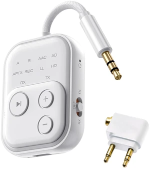 Bluetooth Wireless Transmitter/Receiver Adapter,Supports 2 Headphones2-in-1 Bluetooth Transmitter Receive with aptX Low Latency,3.5mm Aux Audio Jack Adapter for Airplane/Gym/Car Home Stereo System Bluetooth Wireless Transmitter/Receiver Adapter,Supports 2 Headphones2-in-1 Bluetooth Transmitter Receive with aptX Low Latency,3.5mm Aux Audio Jack Adapter for Airplane/Gym/Car Home Stereo System