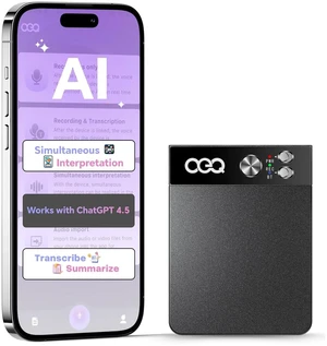 AI Voice Recorder with Simultaneous Interpretation & Real-timeTranscription,64GB AI Speech Processor Powered by ChatGPT with App Control for Business/Education/Interviews,Black AI Voice Recorder with Simultaneous Interpretation & Real-timeTranscription,64GB AI Speech Processor Powered by ChatGPT with App Control for Business/Education/Interviews,Black