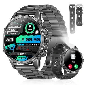 Smart Watch, 1.75-Inch AMOLED Display, IP67 Waterproof SmartWatch for Men with Flashlight, Answer/Make Call Fitness Trackers, 120+ Sports Modes, Heart Rate Blood Oxygen, 620mAh 15 Days Battery Smart Watch, 1.75-Inch AMOLED Display, IP67 Waterproof SmartWatch for Men with Flashlight, Answer/Make Call Fitness Trackers, 120+ Sports Modes, Heart Rate Blood Oxygen, 620mAh 15 Days Battery