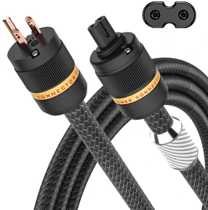 C7 HiFi Power Cable, 3.3FT, Figure 8 Audiophile Power Cord, 2x9AWG Hi-end Power Wire US AC Mains Cord with Pure Copper Conductor, US+C7 Power Plug C7 HiFi Power Cable, 3.3FT, Figure 8 Audiophile Power Cord, 2x9AWG Hi-end Power Wire US AC Mains Cord with Pure Copper Conductor, US+C7 Power Plug
