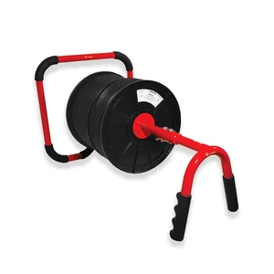 Vertical Cable Caddy Dish Branded Wire Reel Dispenser, Heavy Duty Steel Spool Holder, Locking System, Supports up to 1000 ft Reels Vertical Cable Caddy Dish Branded Wire Reel Dispenser, Heavy Duty Steel Spool Holder, Locking System, Supports up to 1000 ft Reels