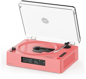 Portable CD Player with Bluetooth, Speakers, USB &TF Card Playback Compact Retro Desktop CD Player with Clear Dust Cover, Rechargeable Battery, Type-C, Headphone Jack & Remote for Home Decor Portable CD Player with Bluetooth, Speakers, USB &TF Card Playback Compact Retro Desktop CD Player with Clear Dust Cover, Rechargeable Battery, Type-C, Headphone Jack & Remote for Home Decor