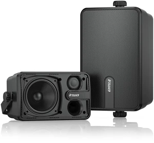 3" Outdoor Passive Speakers, 25W Each Weatherproof Wall Mount Speaker, Wired PA System with Full-Range Sound, Includes Brackets for Pool, Patio, Garage & Indoor Use (Pair, Black) 3" Outdoor Passive Speakers, 25W Each Weatherproof Wall Mount Speaker, Wired PA System with Full-Range Sound, Includes Brackets for Pool, Patio, Garage & Indoor Use (Pair, Black)