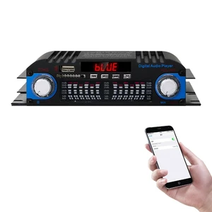 4CH Bluetooth 5.0 Home Audio Amplifier Power,RMS 40Wx4 Digital Receiver Amplifier with Active Subwoofer, Sound Audio System w/AUX, Headphone Jack, USB, SD, Remote Control-Black 4CH Bluetooth 5.0 Home Audio Amplifier Power,RMS 40Wx4 Digital Receiver Amplifier with Active Subwoofer, Sound Audio System w/AUX, Headphone Jack, USB, SD, Remote Control-Black