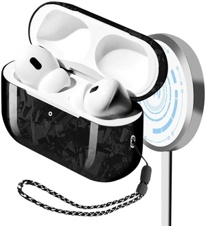 Real Carbon Fiber Case for Airpods Pro 2nd Generation with Lanyard,AntiScratch Slim Protective Hard Cover for Airpods Pro 2 Compatible with Magsafe Wireless Charging-Forged Glossy Black Real Carbon Fiber Case for Airpods Pro 2nd Generation with Lanyard,AntiScratch Slim Protective Hard Cover for Airpods Pro 2 Compatible with Magsafe Wireless Charging-Forged Glossy Black