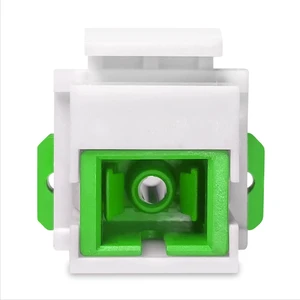 SC to SC Simplex Keystone Fiber Optic Coupler Insert for Wall Plates, Patch Panels, Surface Mount Boxes. (White SC APC) (Pack of 24) SC to SC Simplex Keystone Fiber Optic Coupler Insert for Wall Plates, Patch Panels, Surface Mount Boxes. (White SC APC) (Pack of 24)