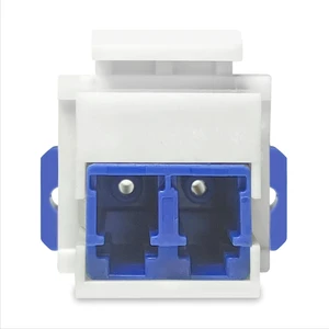 LC to LC Duplex Keystone Fiber Optic Coupler Insert for Wall Plates, Patch Panels, Surface Mount Boxes. (White LC OS1/OS2) (Pack of 24) LC to LC Duplex Keystone Fiber Optic Coupler Insert for Wall Plates, Patch Panels, Surface Mount Boxes. (White LC OS1/OS2) (Pack of 24)