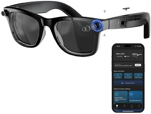 AI Smart Glasses with 8MP Camera & Voice Translator 1080P Recording 1080P Video Recording, Open-Ear Audio, Bluetooth, Voice Assistant, Wearable Camera for Travel, Sports & Meetings AI Smart Glasses with 8MP Camera & Voice Translator 1080P Recording 1080P Video Recording, Open-Ear Audio, Bluetooth, Voice Assistant, Wearable Camera for Travel, Sports & Meetings