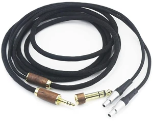 6N OCC Copper Silver Plated Upgrade Audio Cable Compatible with Sennheiser HD800, HD800S, HD820 Headphones with 3.5mm Male and 6.3mm Adapter Walnut Wood Shell 6N OCC Copper Silver Plated Upgrade Audio Cable Compatible with Sennheiser HD800, HD800S, HD820 Headphones with 3.5mm Male and 6.3mm Adapter Walnut Wood Shell