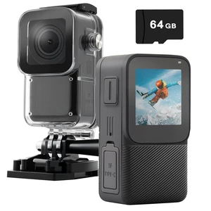 Waterproof EIS Thumb Action Camera 5K with Touch Screen, 64GB Card Tiny Underwater Cameras 100FT, WiFi, Accessories Kits, Sports Cam for Vlogging, Diving, Bike, Travel, Hiking Waterproof EIS Thumb Action Camera 5K with Touch Screen, 64GB Card Tiny Underwater Cameras 100FT, WiFi, Accessories Kits, Sports Cam for Vlogging, Diving, Bike, Travel, Hiking